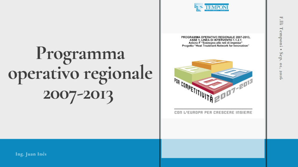 Scopri di più sull'articolo Programma operativo regionale 2007-2013, asse 1, linea di intervento 1.1.2.1